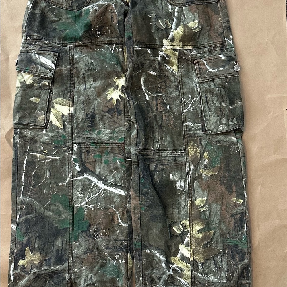 REVICE Women's Cargo Jeans in Camouflage Green, Brown, Black